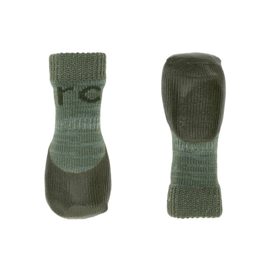RC Pet Products Sporty PAWks Anti-Slip Stylish Functional Protective Dog Socks | Medium Olive Heather